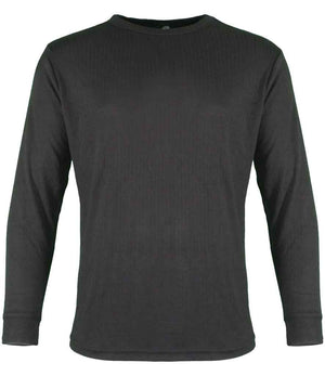 Thermal Long Sleeve T-Shirt in Black, front view (1)
