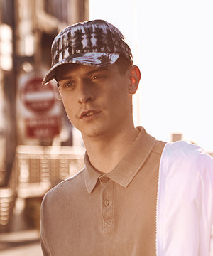 Lifestyle photo of the Low-Profile Tie-Dye Cap (6245Td) in Grey