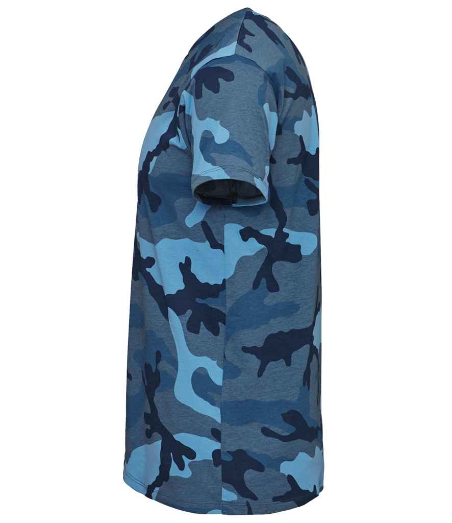 Camo T-Shirt in Blue Camo, left side view