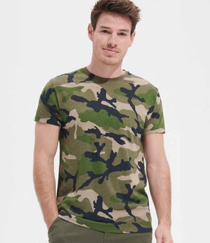 Camo T-Shirt in Camouflage, model photo