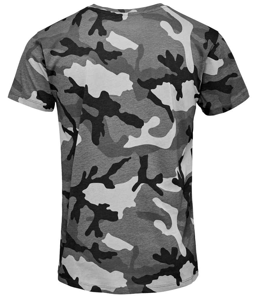 Camo T-Shirt in Grey Camo, back view