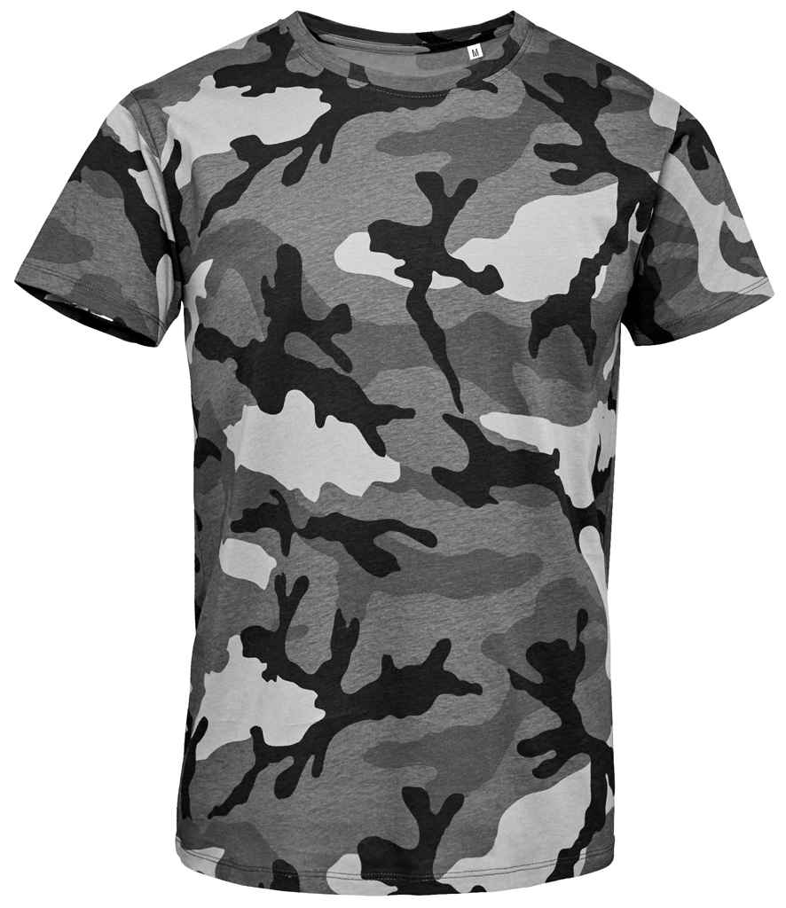 Camo T-Shirt in Grey Camo, front view