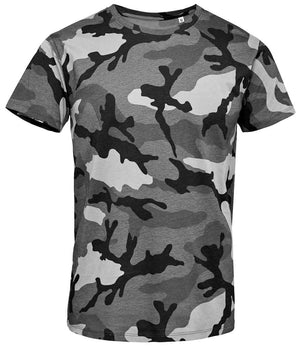Camo T-Shirt in Grey Camo, front view