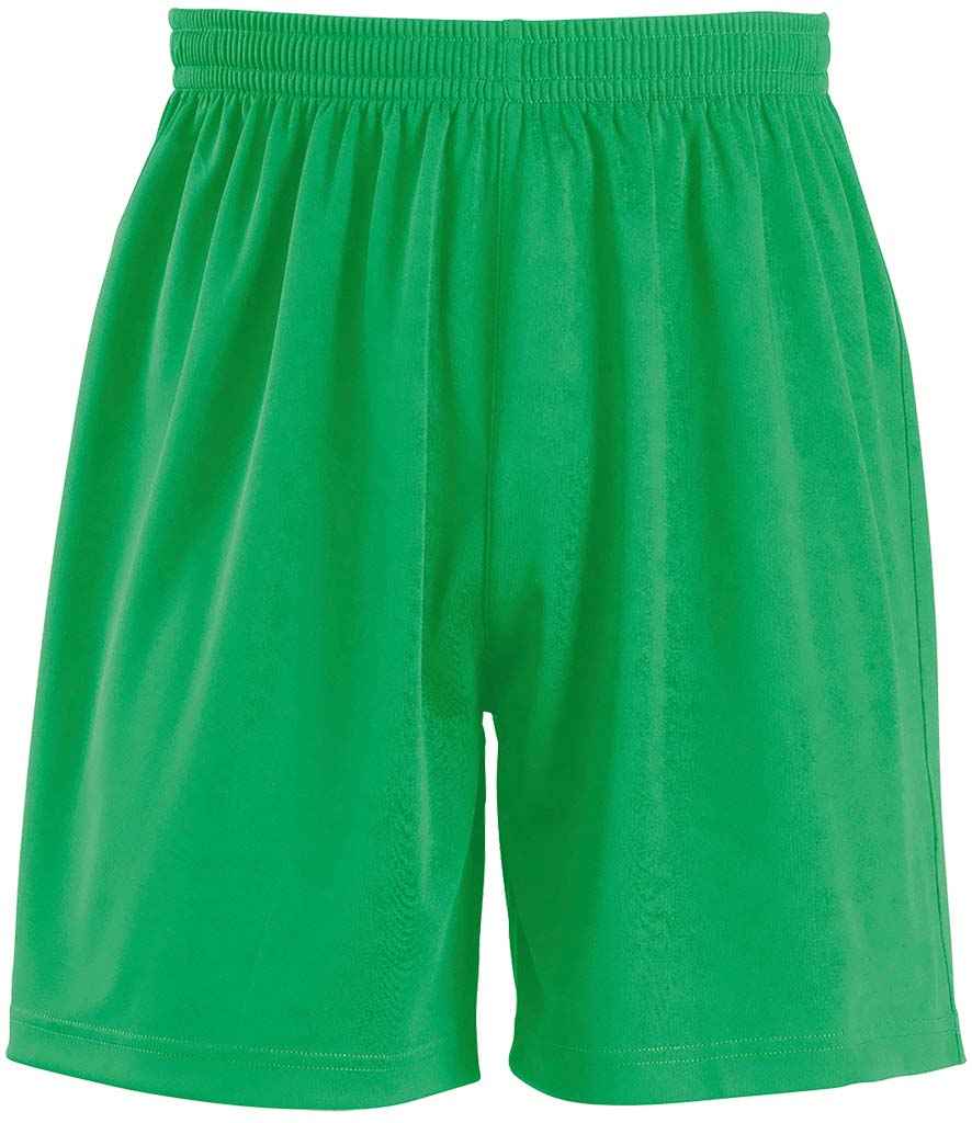Kids San Siro 2 Shorts in Bright Green, front view