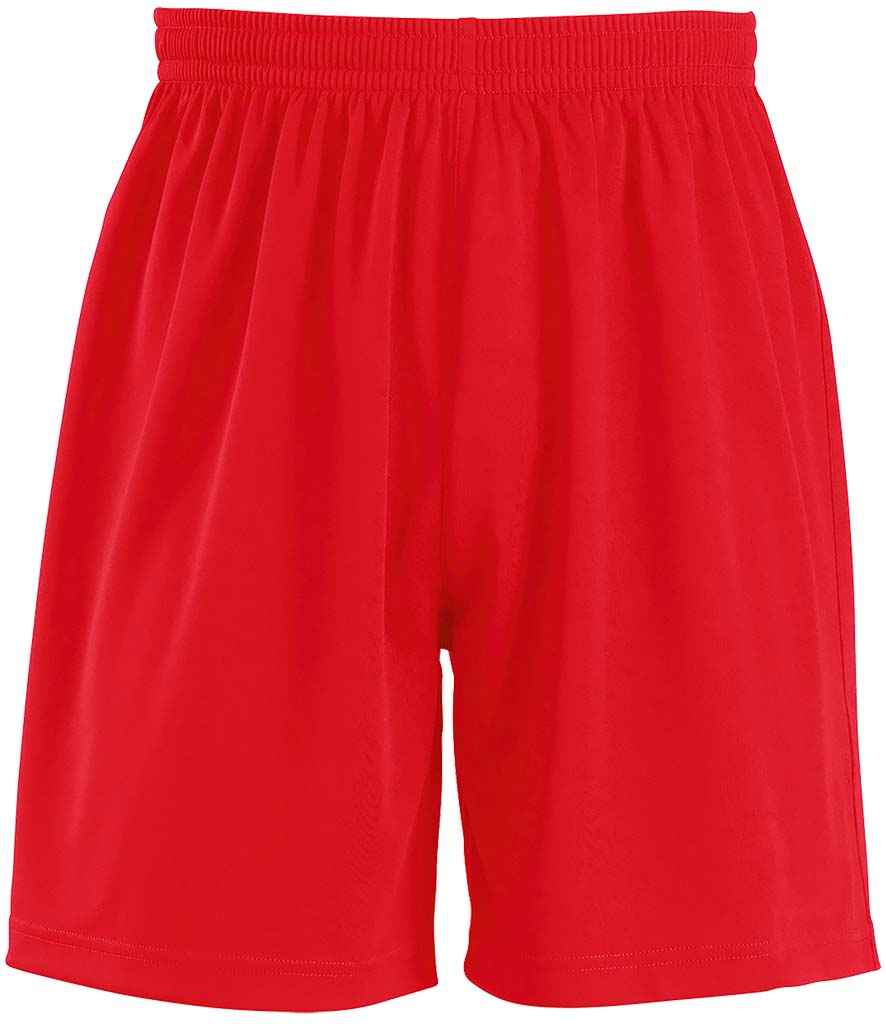Kids San Siro 2 Shorts in Red, front view