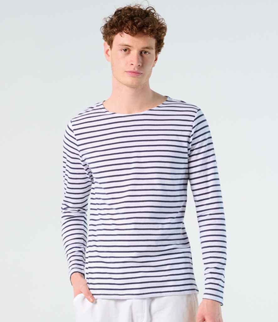 Marine Long Sleeve Striped T-Shirt, model photo