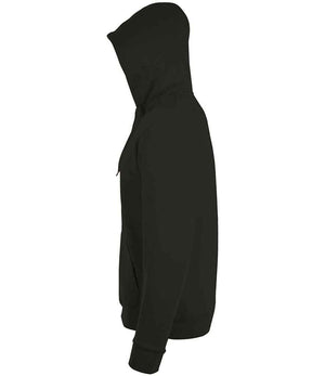Stone Zip Hooded Sweatshirt in Black, left side view