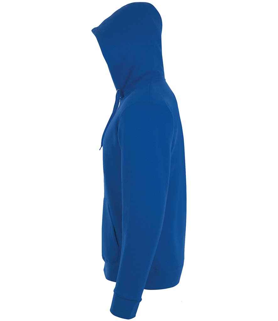 Stone Zip Hooded Sweatshirt in Royal Blue, left side view