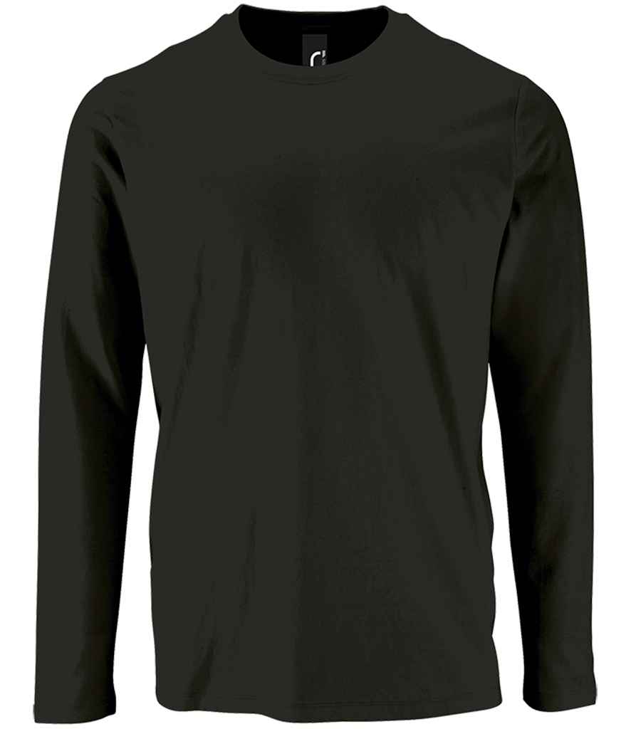 Imperial Long Sleeve T-Shirt in Deep Black, front view