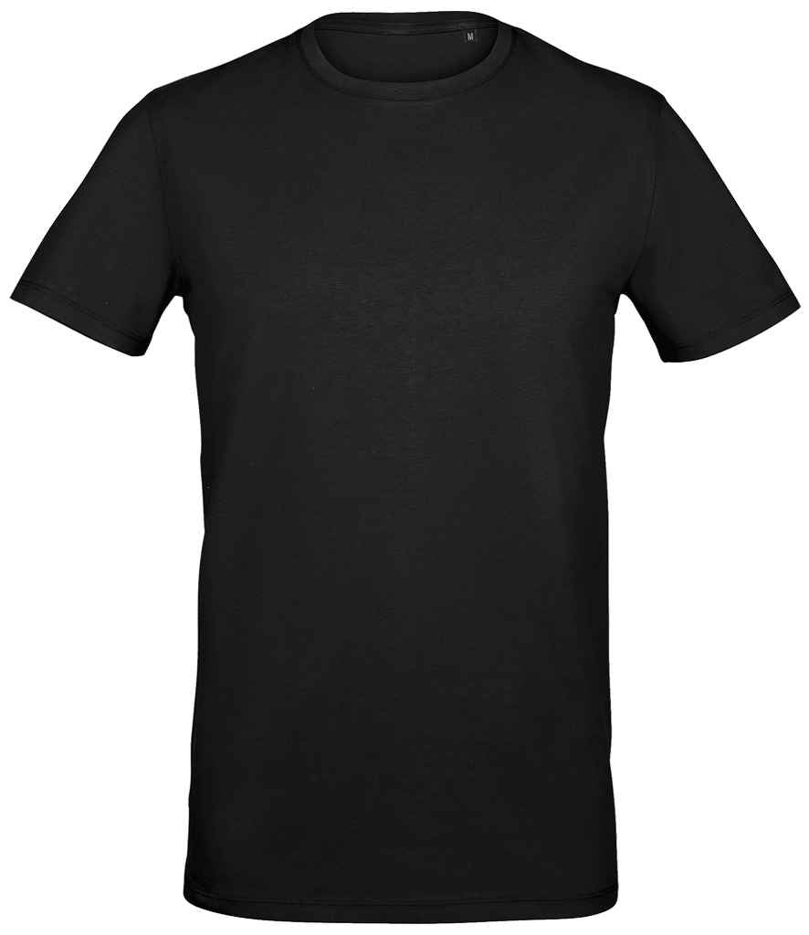 Millenium Stretch T-Shirt in Deep Black, front view