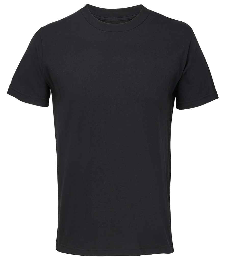 Unisex Cliff T-Shirt in Deep Black, front view