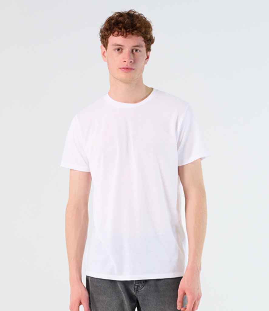 Unisex Sublima T-Shirt in White, model photo