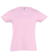 Girls Cherry T-Shirt in Medium Pink, front view