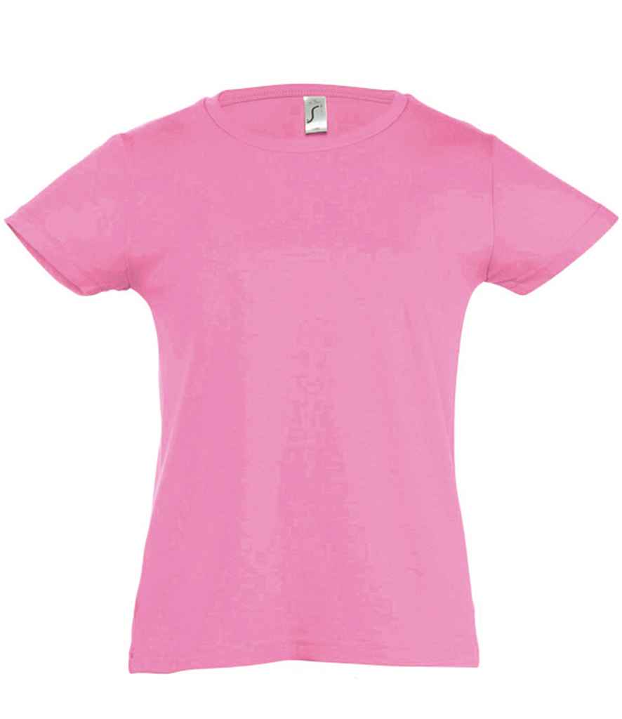 Girls Cherry T-Shirt in Orchid Pink, front view
