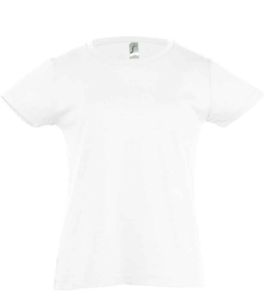 Girls Cherry T-Shirt in White, front view