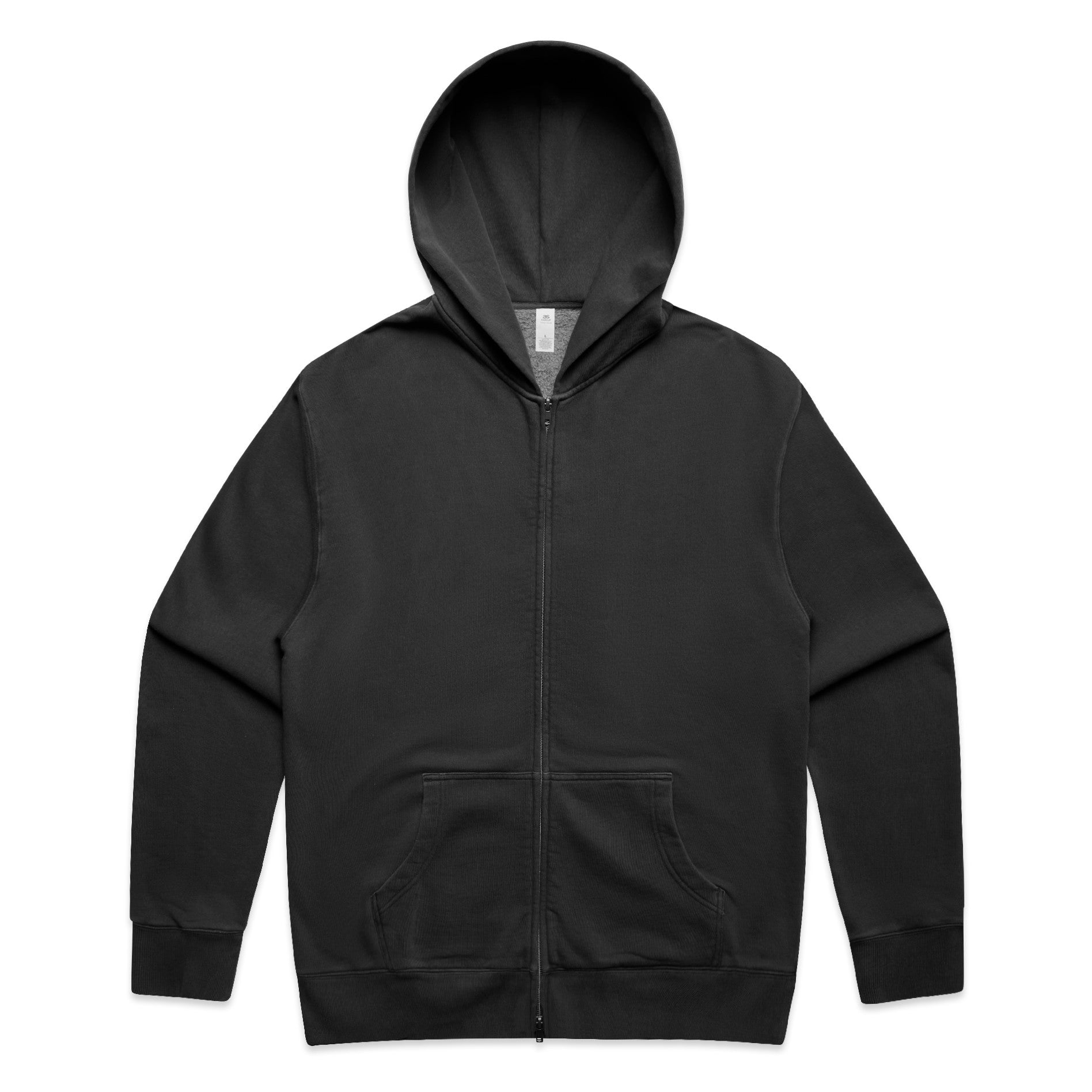 Relax Faded Zip Hood (AS5170) in Faded Black