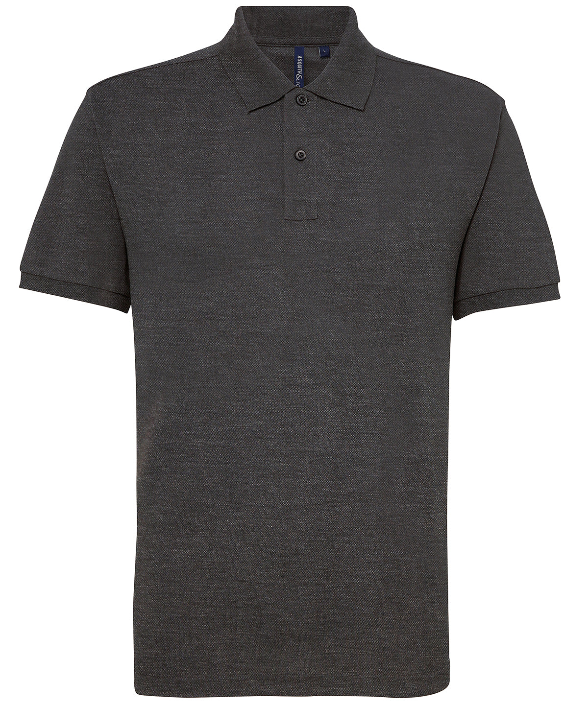 Men’s Polycotton Blend Polo in Charcoal