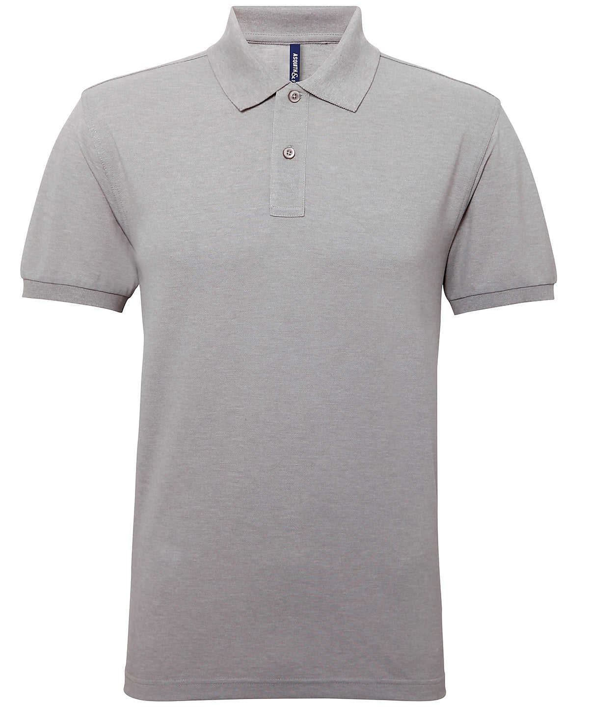 Men’s Polycotton Blend Polo in Heather Grey