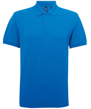 Men’s Polycotton Blend Polo in Sapphire