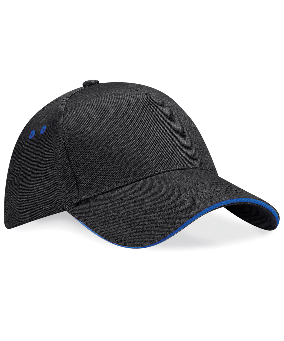 Ultimate 5-Panel Cap - Sandwich Peak in Black/Bright Royal