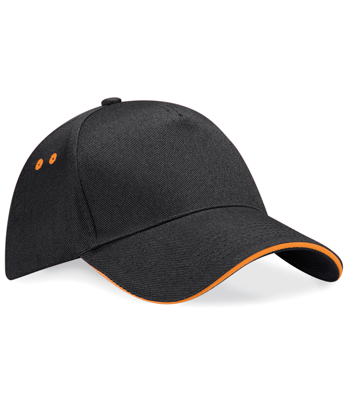 Ultimate 5-Panel Cap - Sandwich Peak in Black/Orange