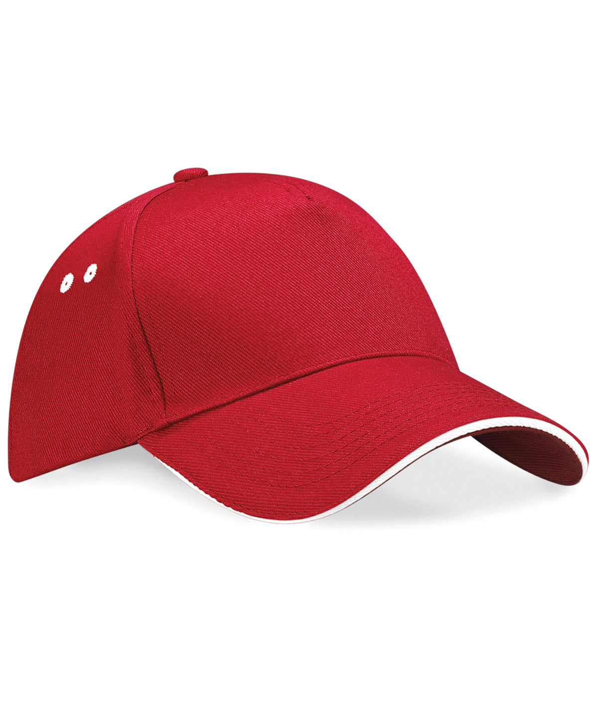 Ultimate 5-Panel Cap - Sandwich Peak in Classic Red/White