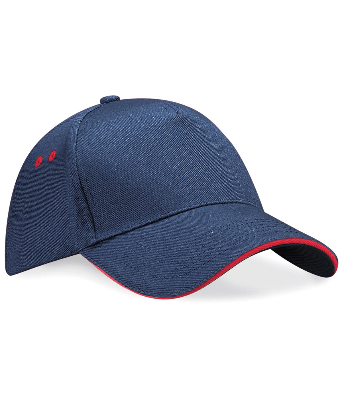 Ultimate 5-Panel Cap - Sandwich Peak in French Navy/Classic Red