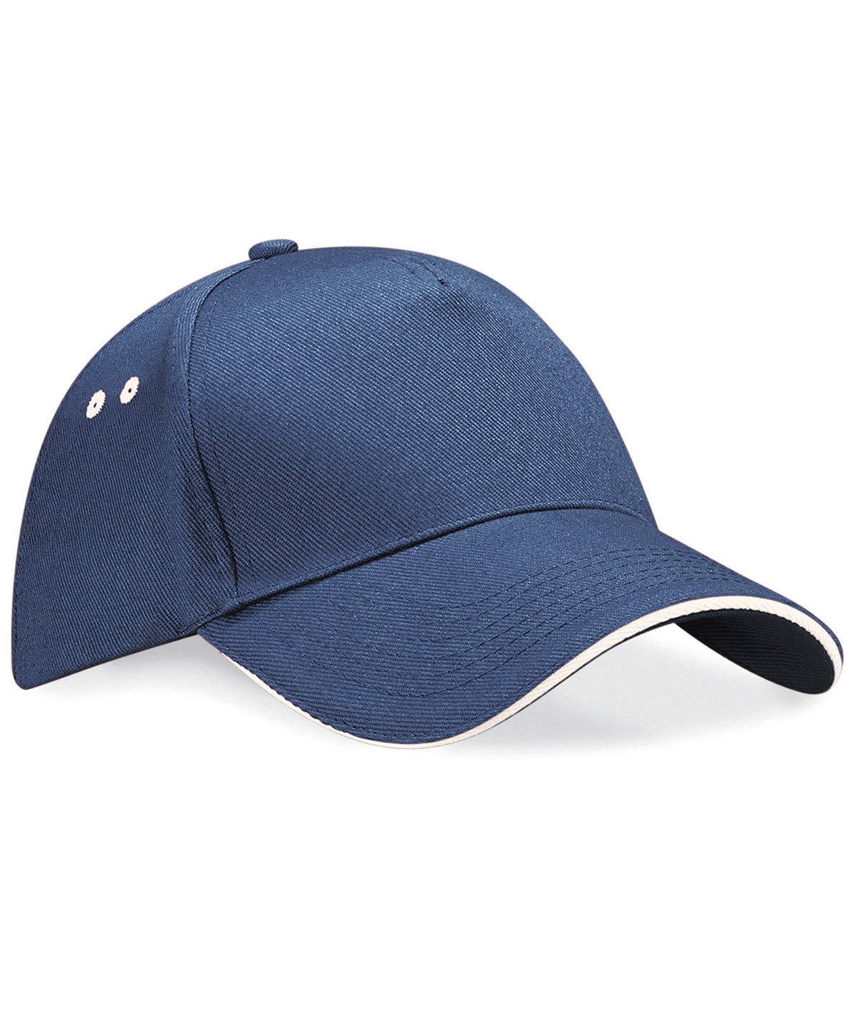 Ultimate 5-Panel Cap - Sandwich Peak in Navy/Putty
