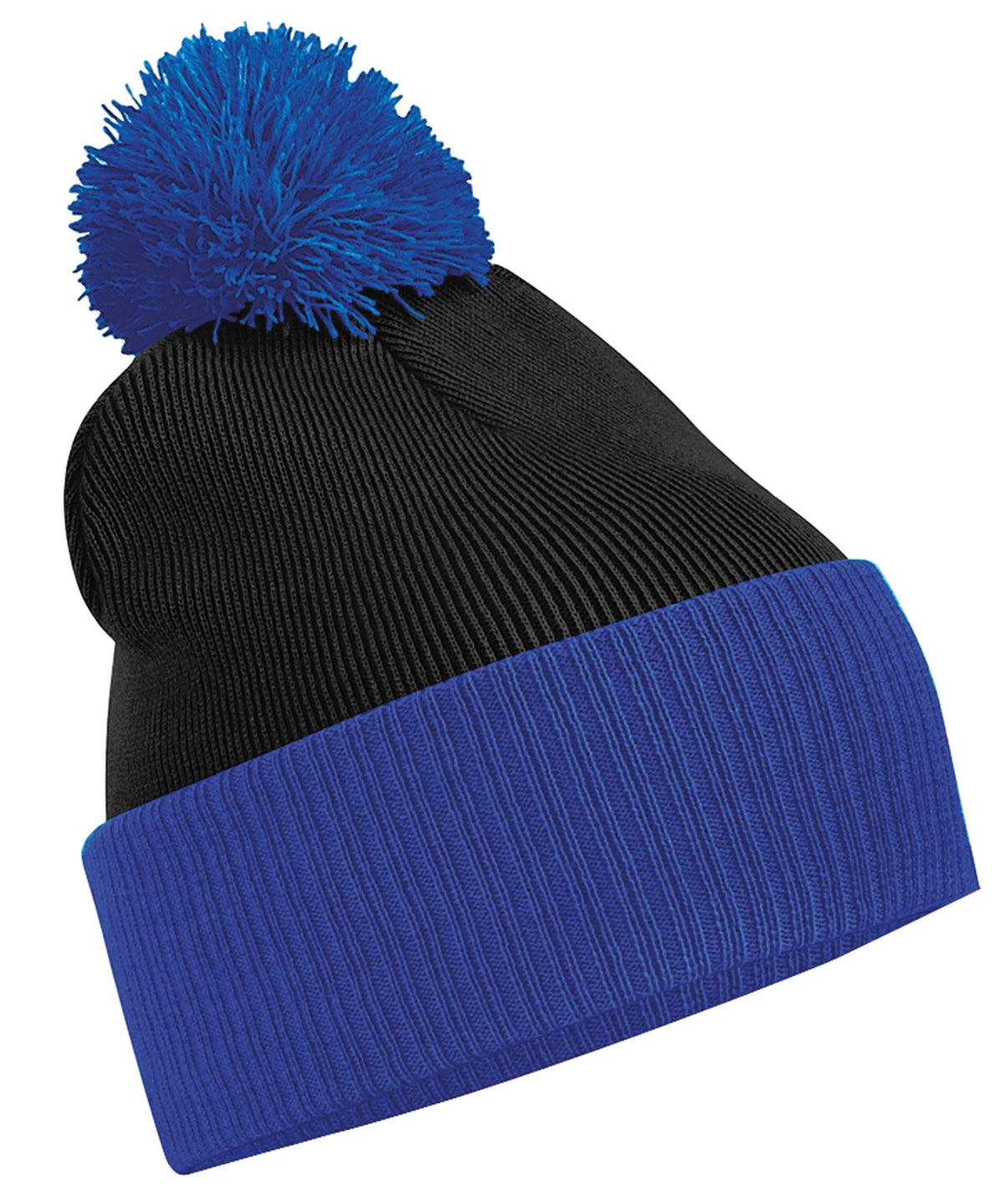 Snowstar® Two-Tone Beanie in Black/Bright Royal