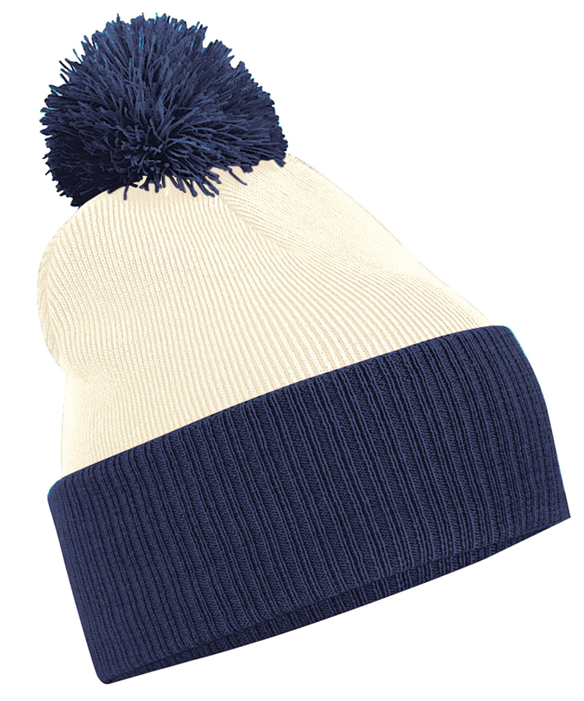 Snowstar® Two-Tone Beanie in Off White/French Navy