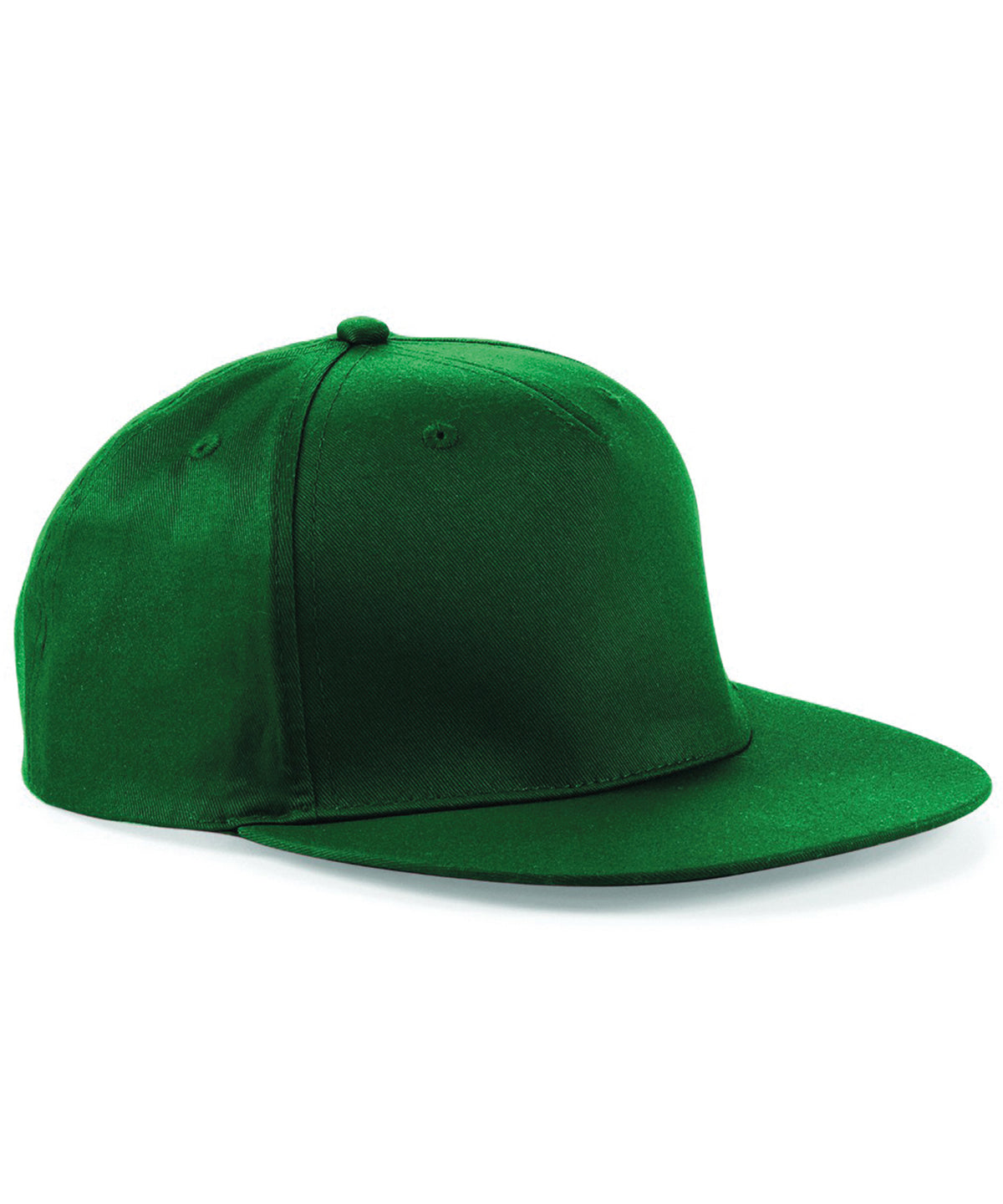 5-Panel Snapback Rapper Cap in Bottle Green
