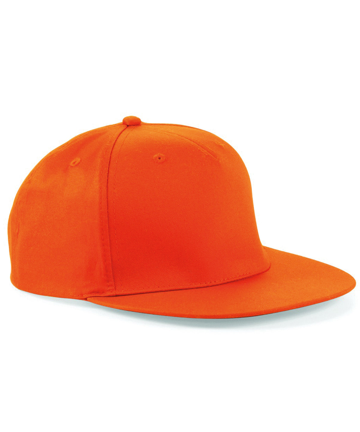 5-Panel Snapback Rapper Cap in Orange