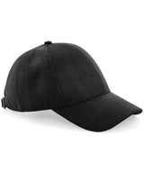 Faux Suede 6-Panel Cap in Black