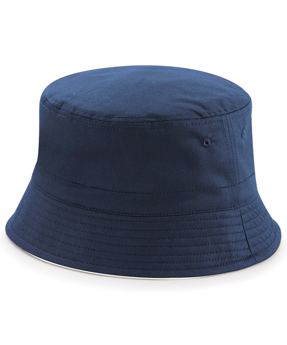 Reversible Bucket Hat in French Navy/White