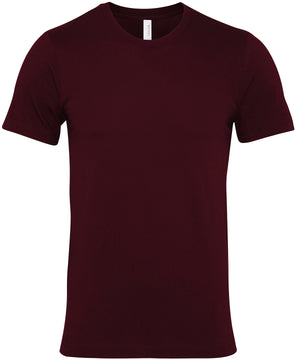 Unisex Jersey Crew Neck T-Shirt in Maroon