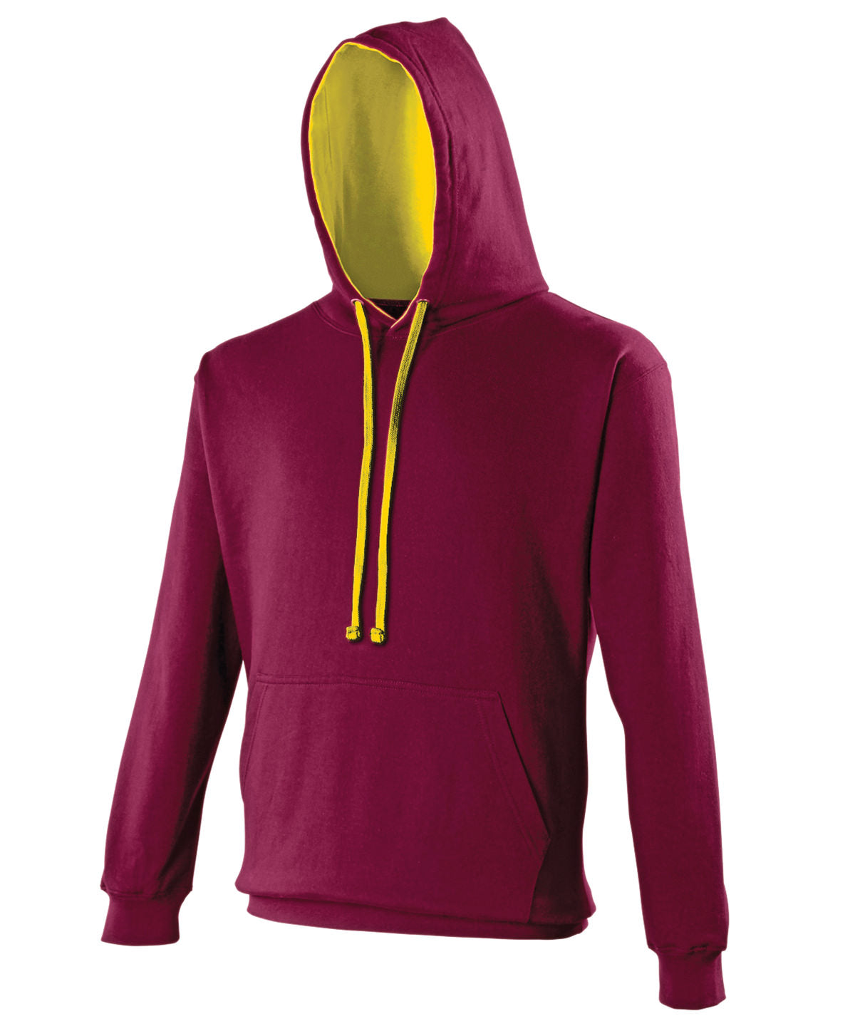 Varsity Hoodie in Burgundy/Gold
