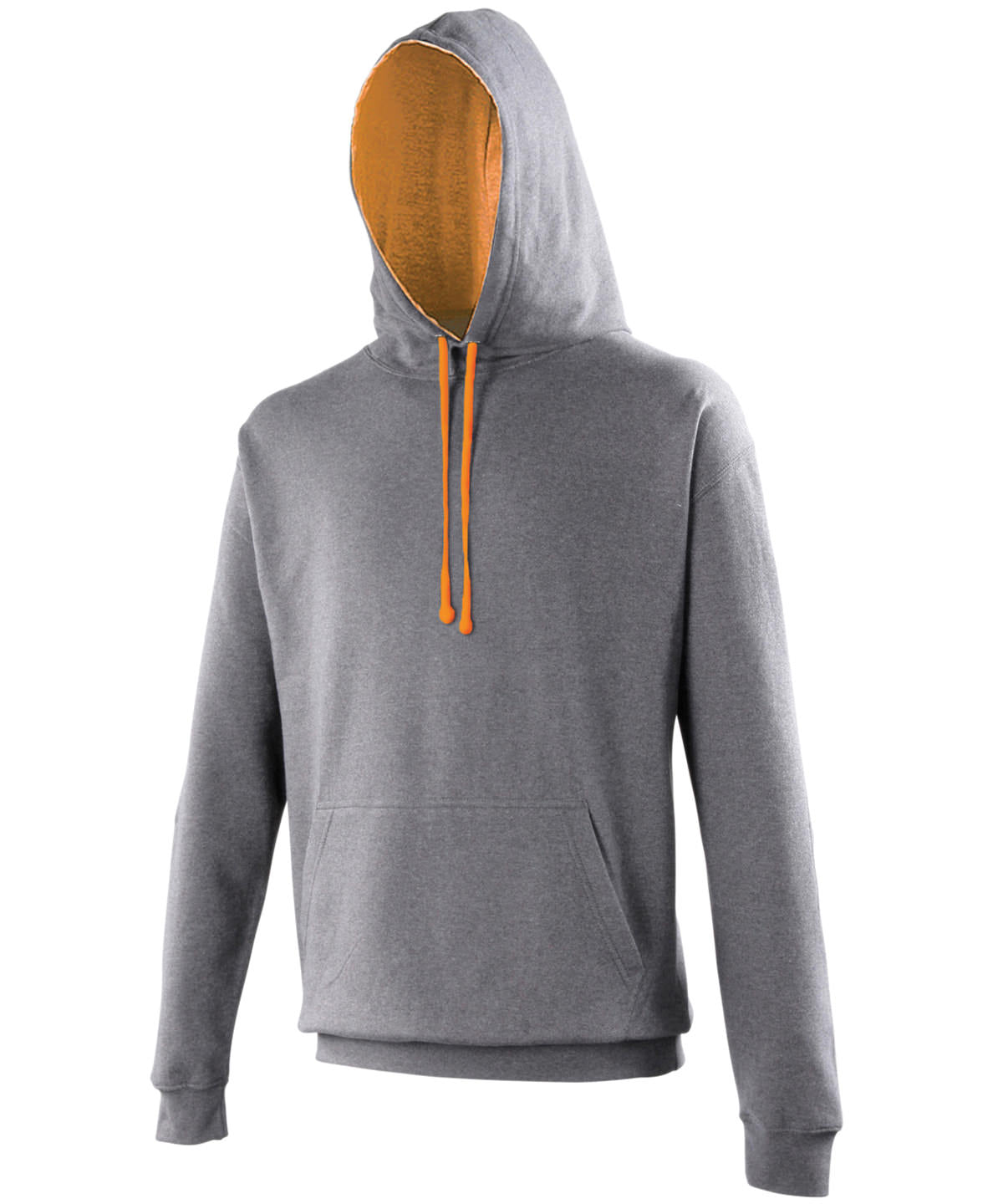 Varsity Hoodie in Charcoal/Orange Crush