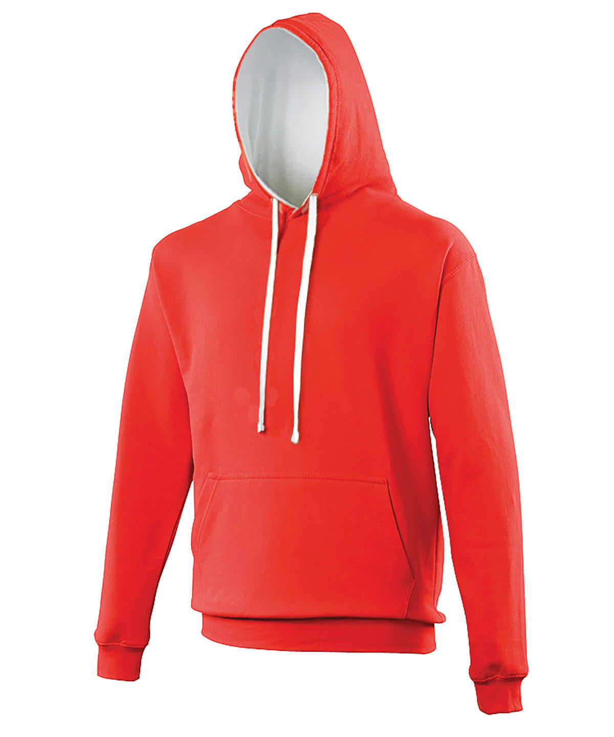 Varsity Hoodie in Fire Red/Arctic White
