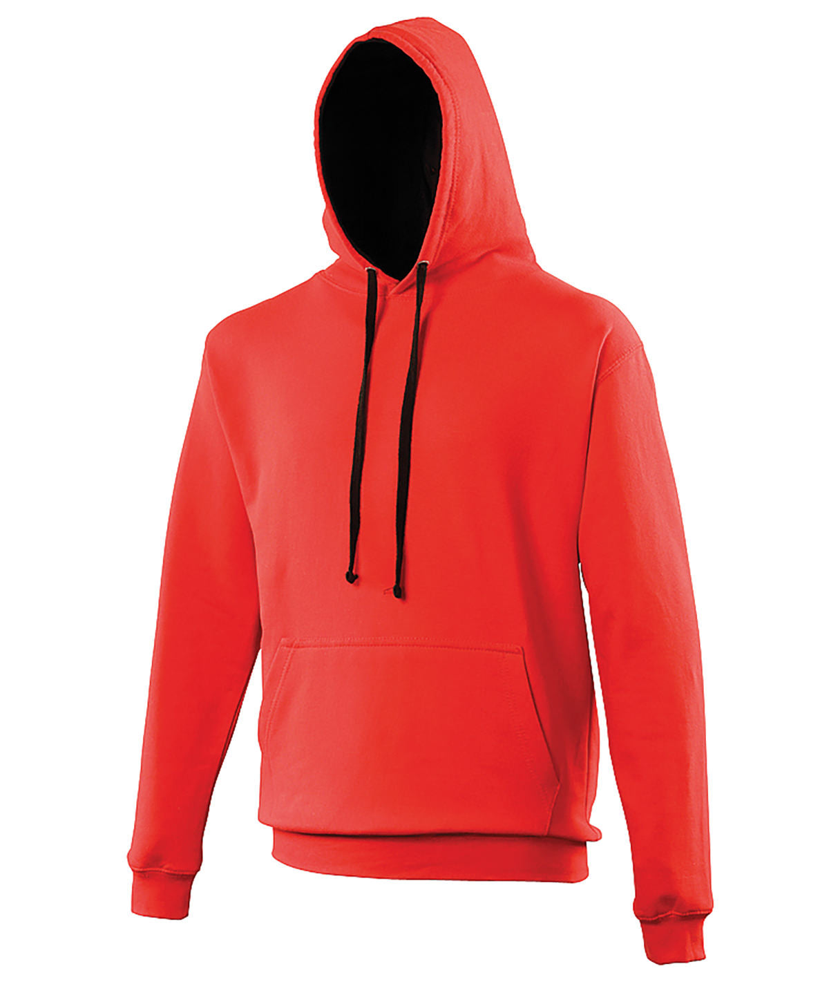 Varsity Hoodie in Fire Red/Jet Black