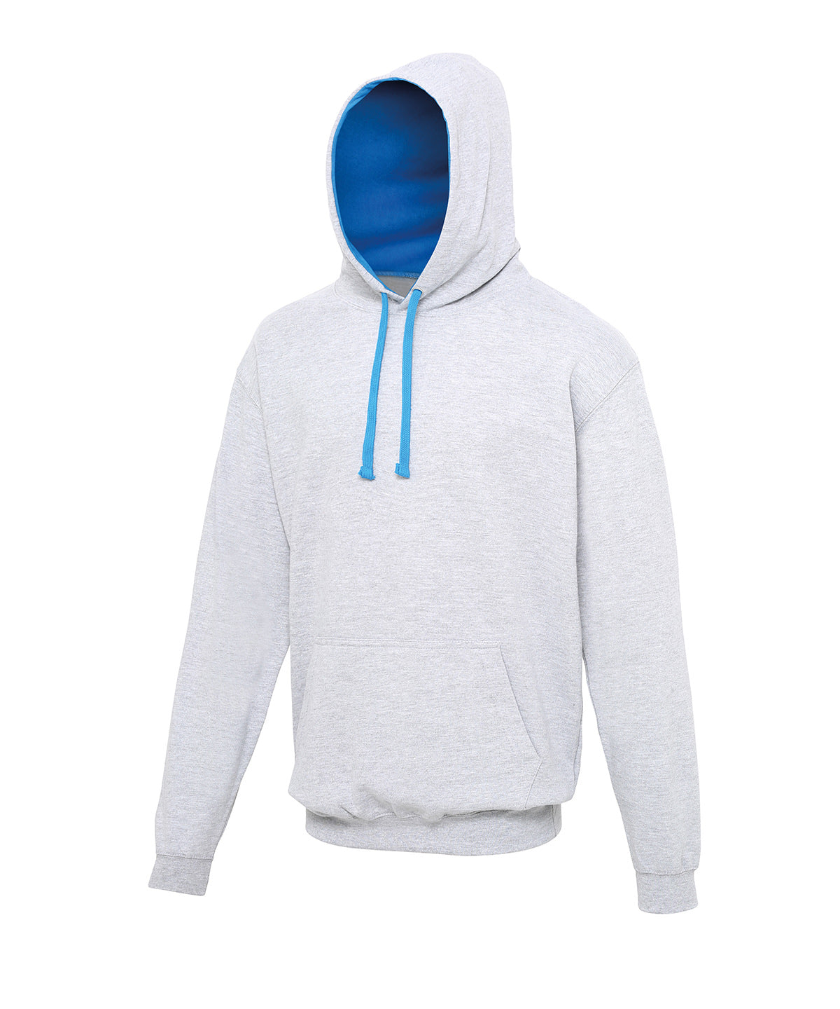 Varsity Hoodie in Heather Grey/Sapphire Blue
