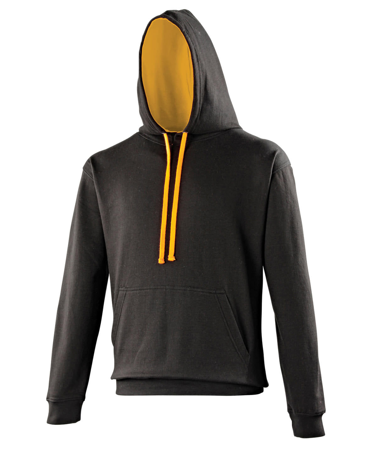 Varsity Hoodie in Jet Black/Orange Crush