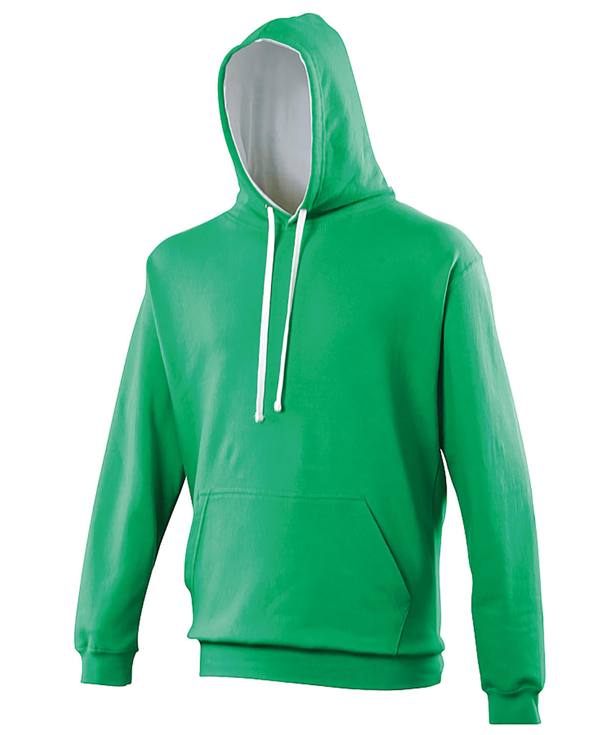 Varsity Hoodie in Kelly Green/Arctic White