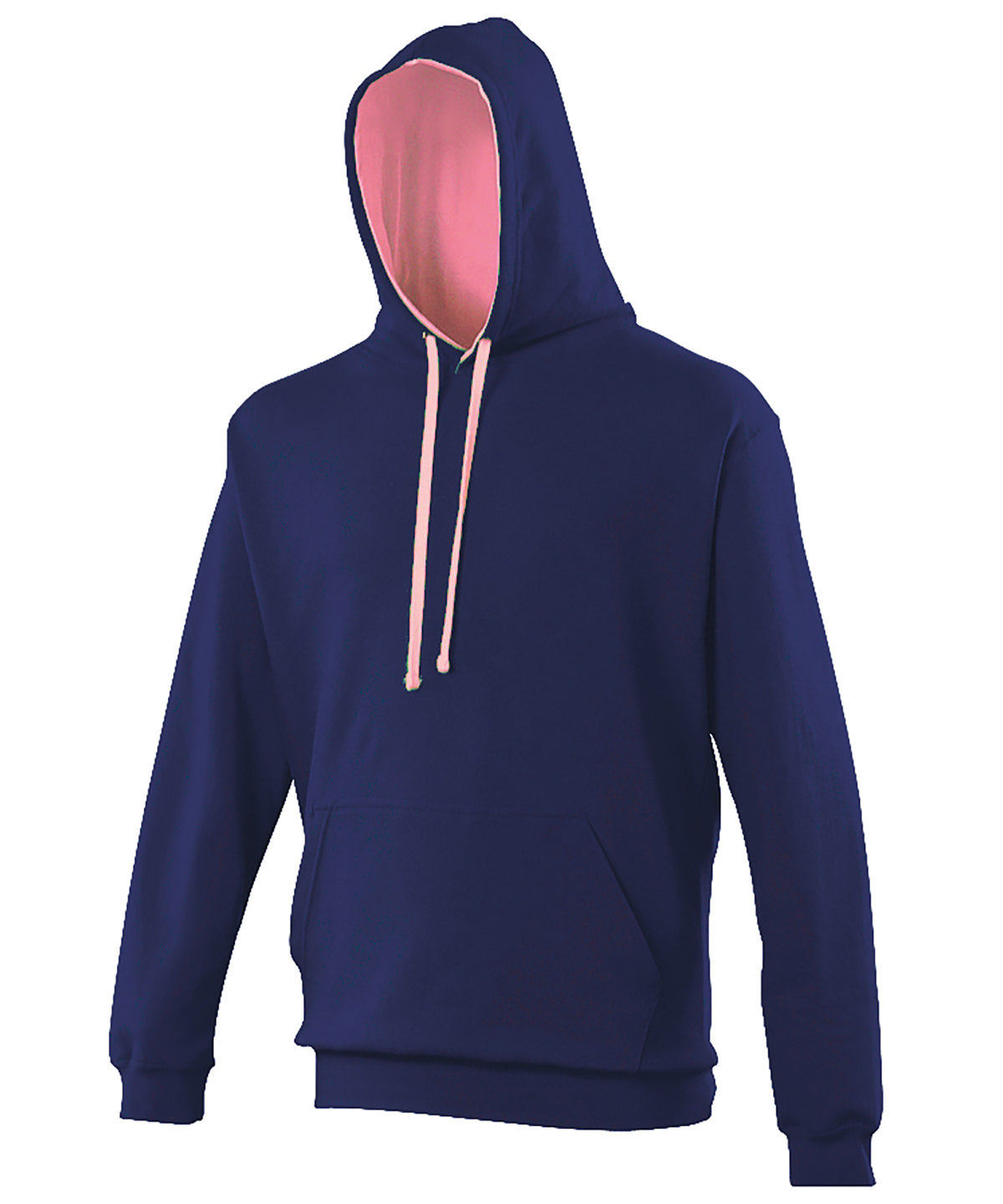Varsity Hoodie in Oxford Navy/Candyfloss Pink