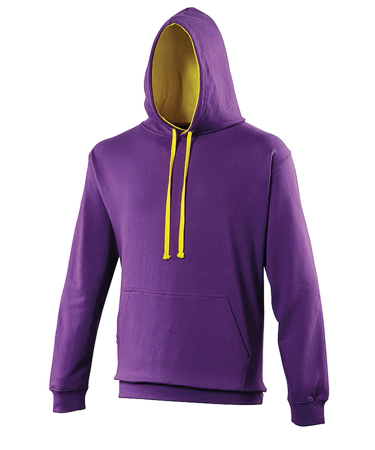 Varsity Hoodie in Purple/Sun Yellow