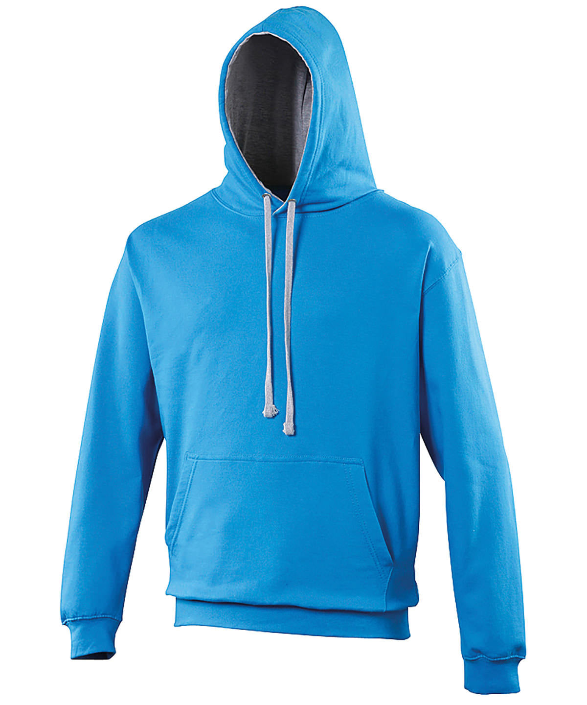Varsity Hoodie in Sapphire Blue/Heather Grey