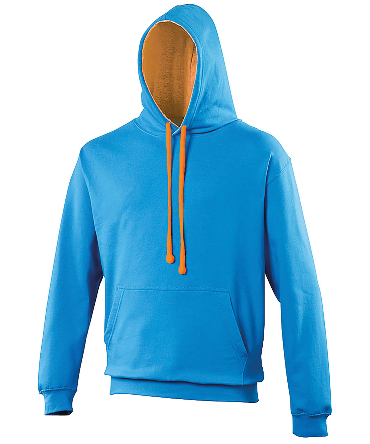 Varsity Hoodie in Sapphire Blue/Orange Crush