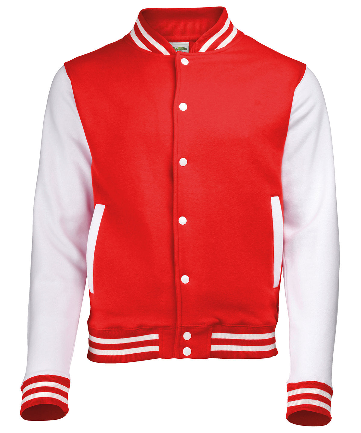 Varsity Jacket in Fire Red/White