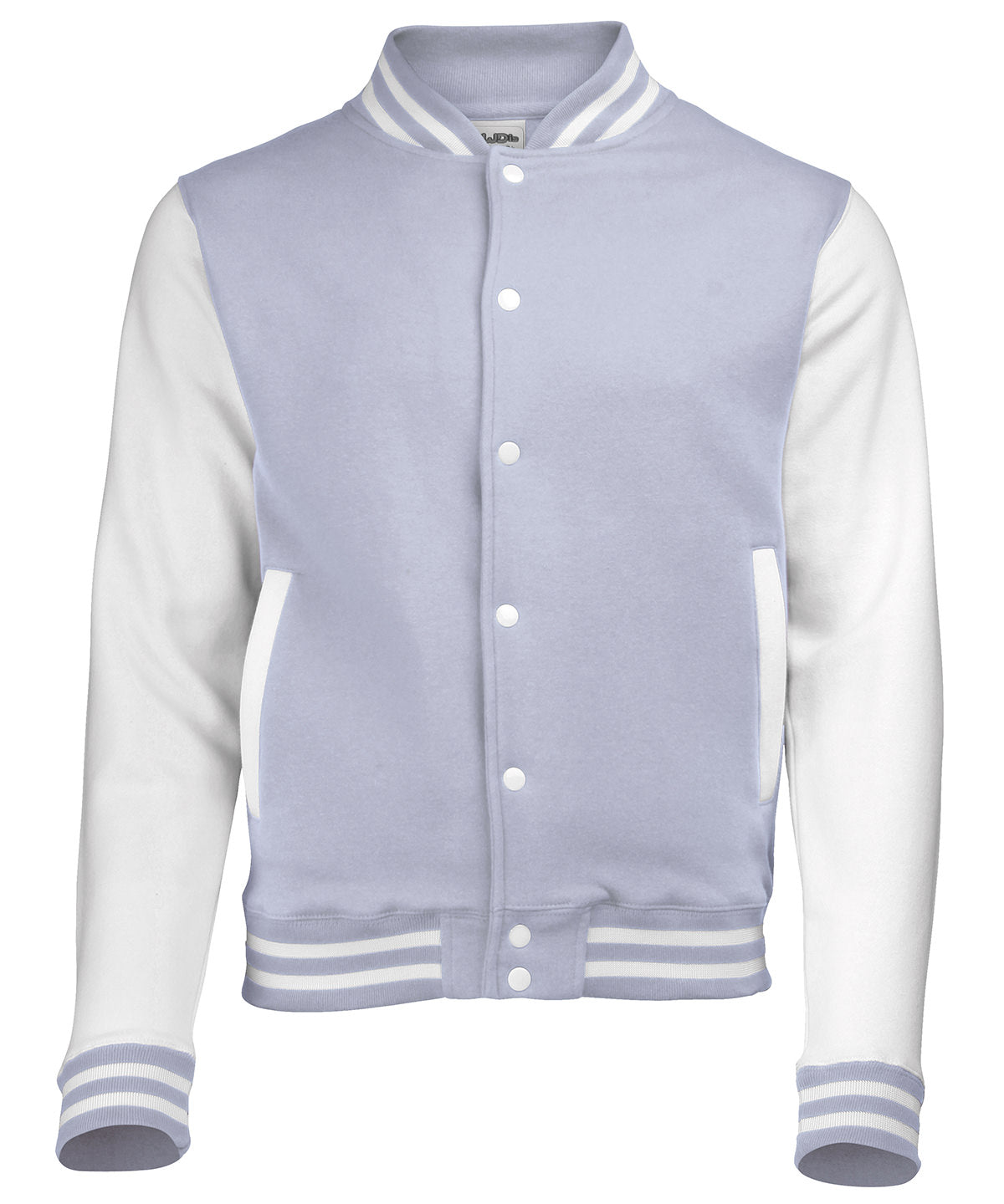 Varsity Jacket in Heather Grey/White