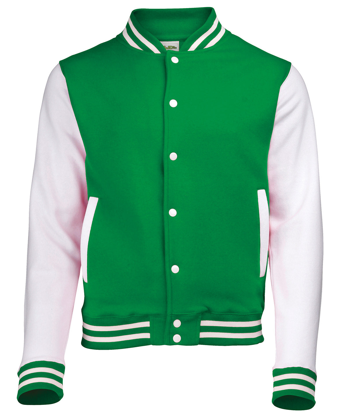 Varsity Jacket in Kelly Green/White