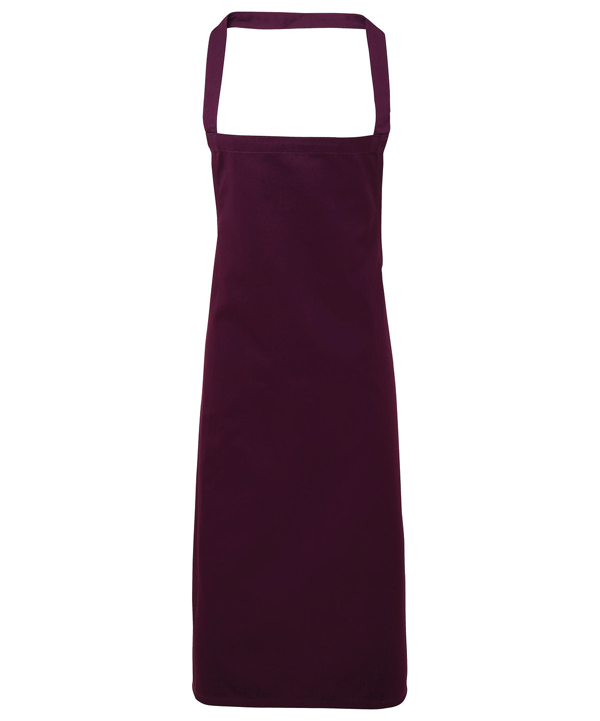 100% Organic Cotton Bib Apron in Aubergine